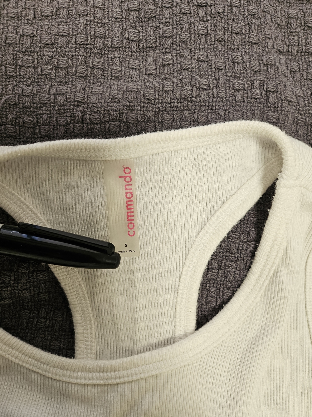 Commando Cream Racerback Ribbed Tank - Picture 3 of 4